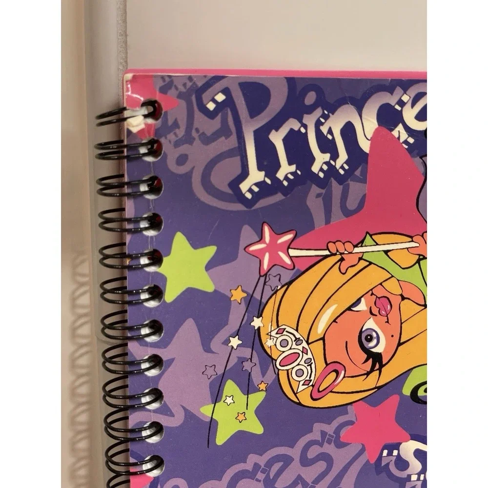 Princess Bratty Y2K Style Spiral Notebook 8.5 x‎ 11 Purple Pink School Paper